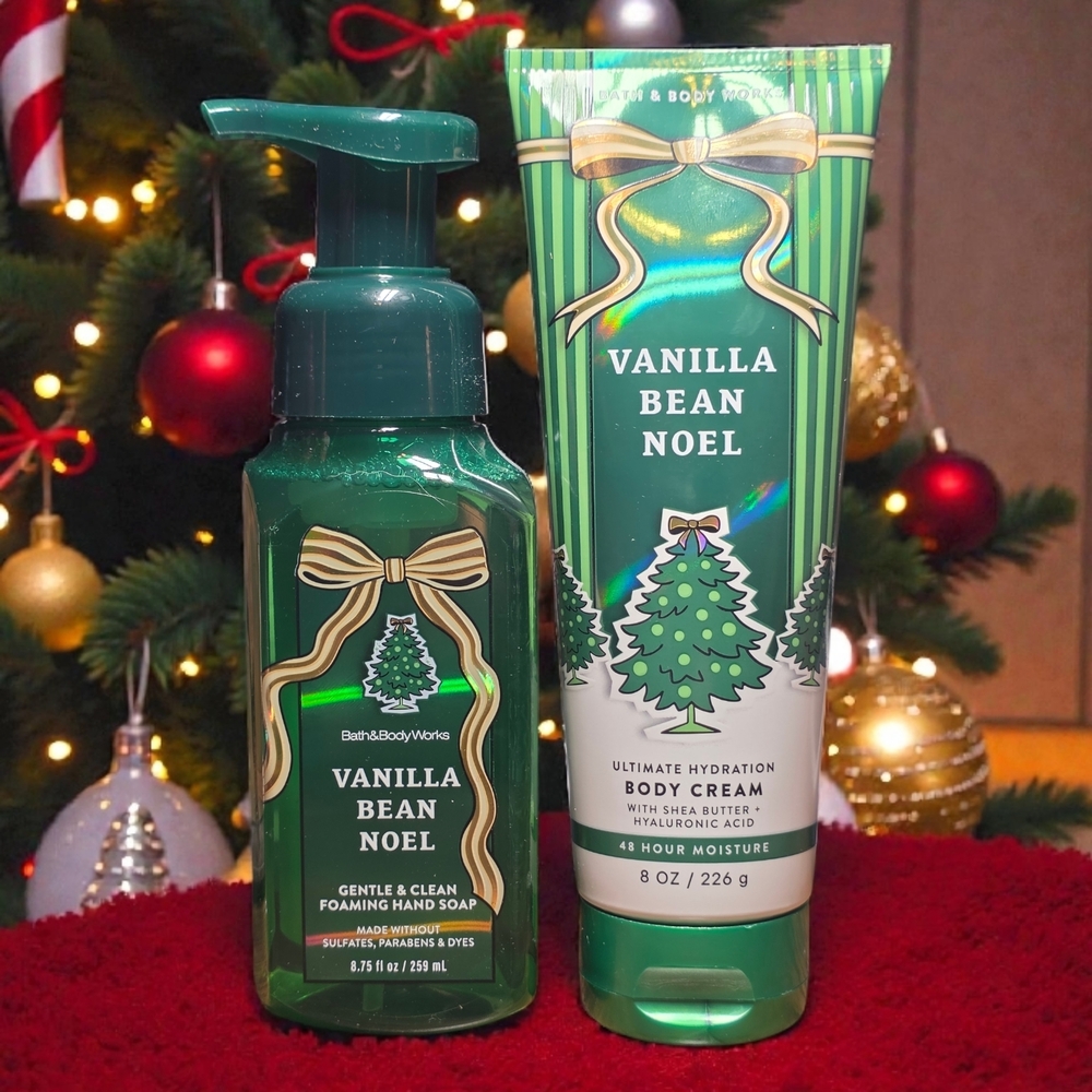 Bath & Body Works Vanilla Bean Noel Hand Soap & Body Cream